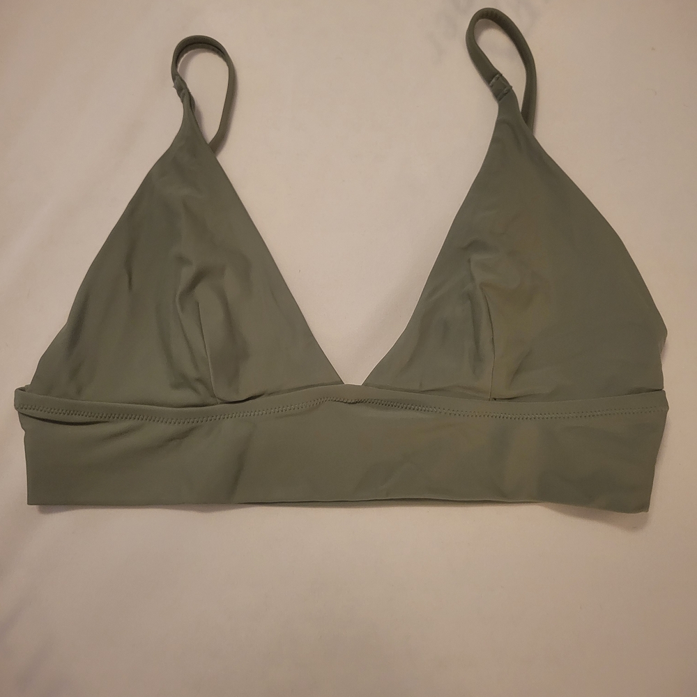 Aerie Sage Green Triangle Bikini Top